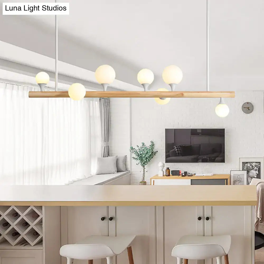 Wood Asian Ceiling Light
