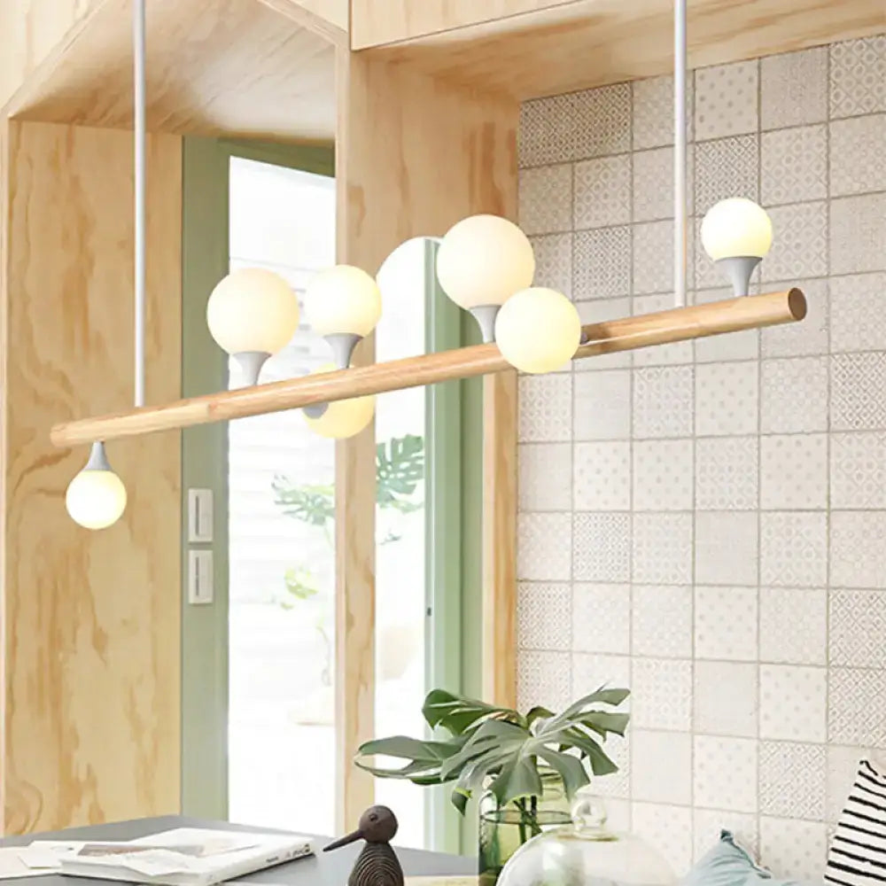 Wood Asian Ceiling Light