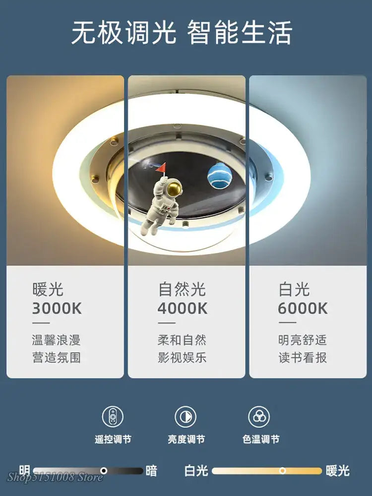 Spaceman Planet Ceiling Lamp