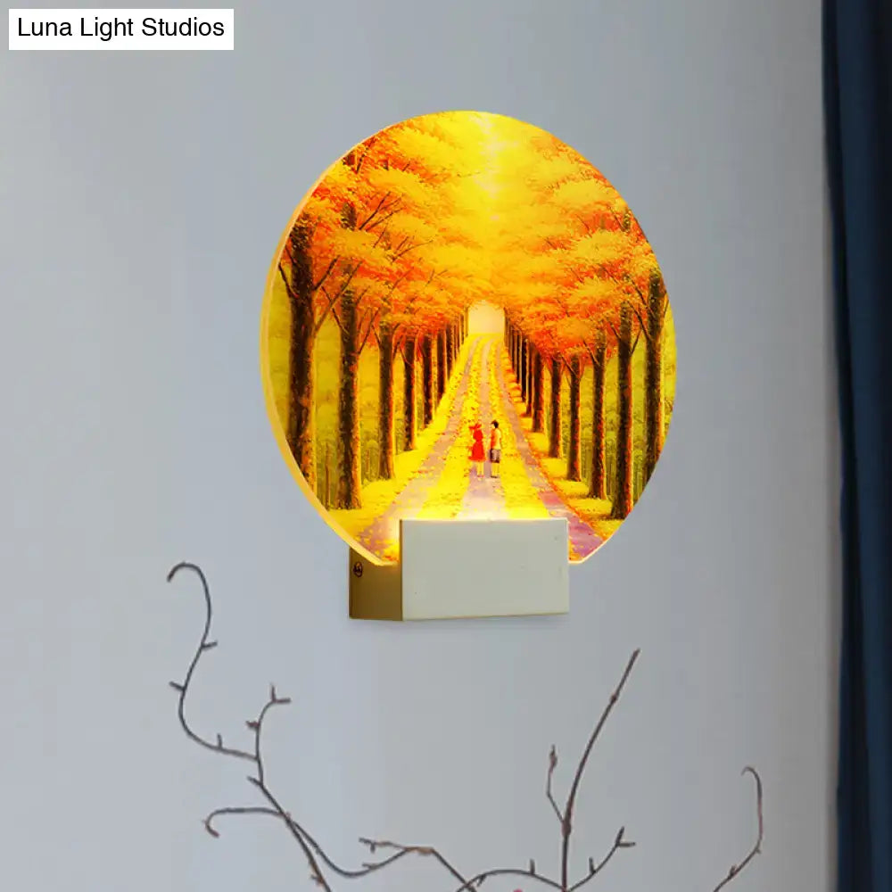 Acrylic Forest Wall Lamp