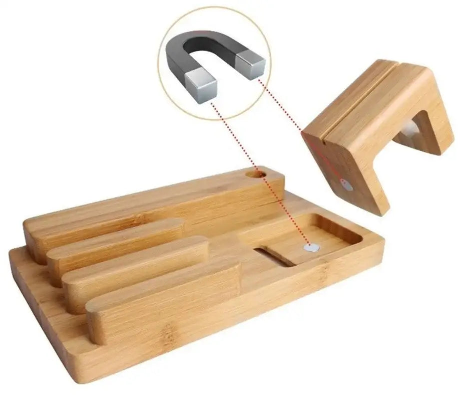 Bamboo Charging Lamp Stand