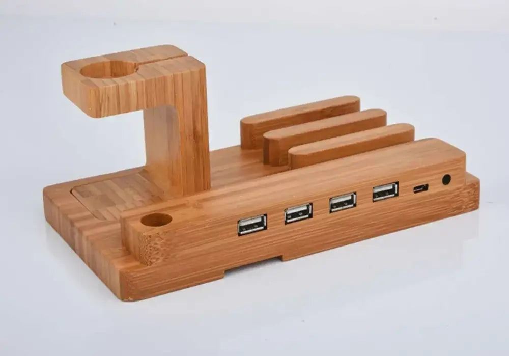 Bamboo Charging Lamp Stand