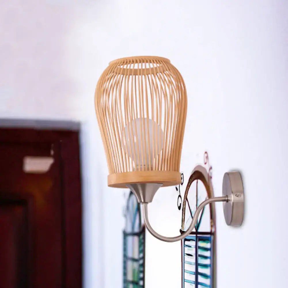 Bamboo Cage Wall Sconce