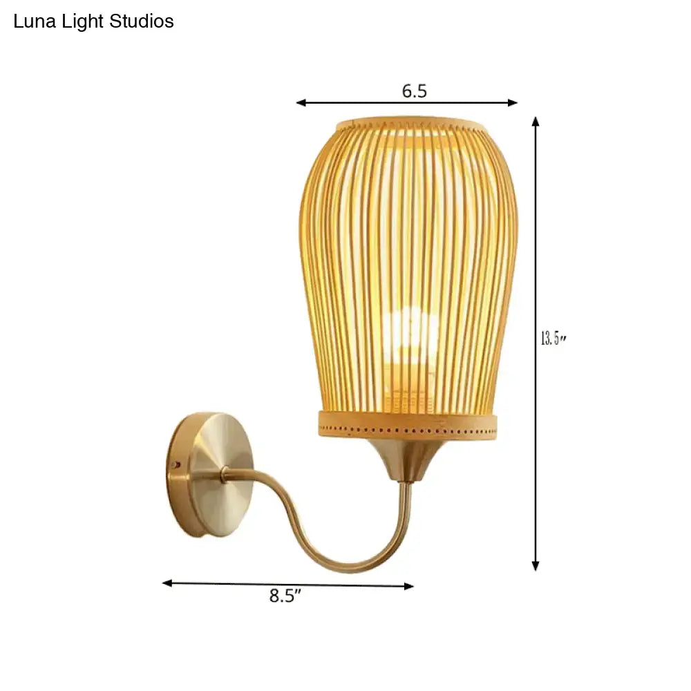 Bamboo Cage Wall Sconce
