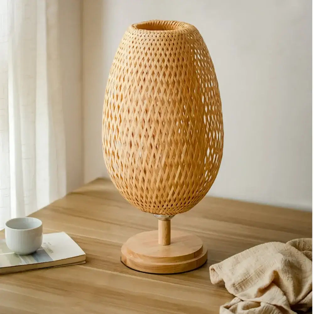 Bamboo Woven Table Lamp