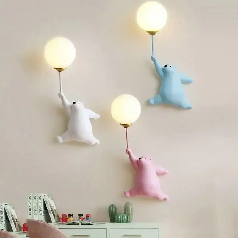 Pink Bear Wall Lamp