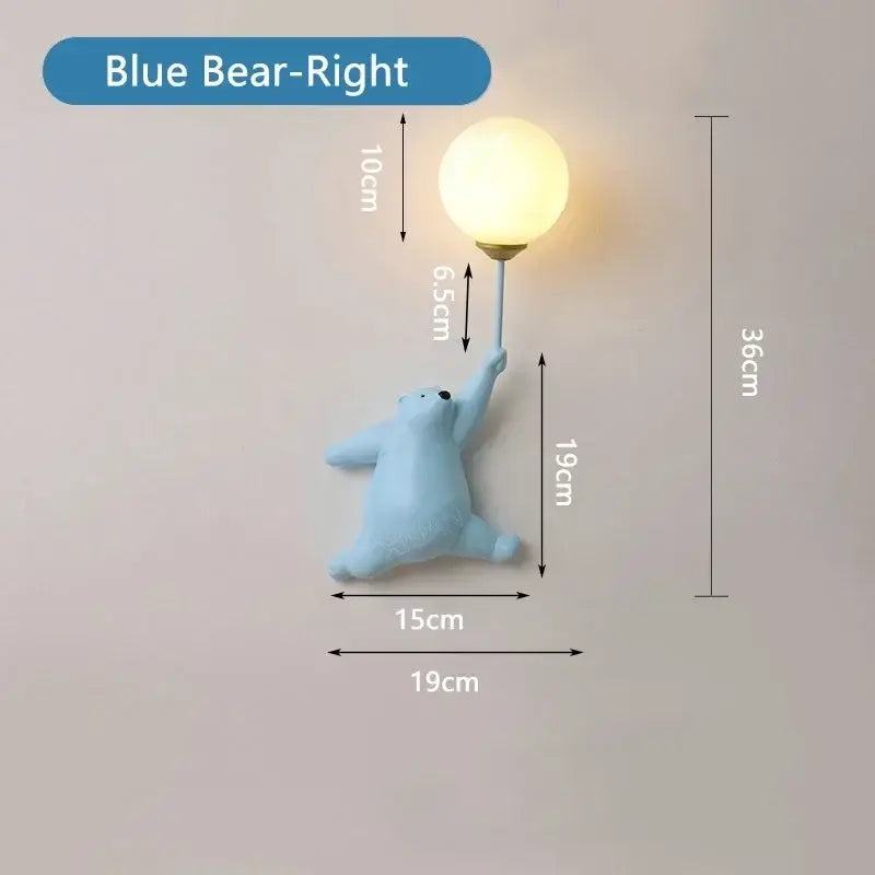Pink Bear Wall Lamp