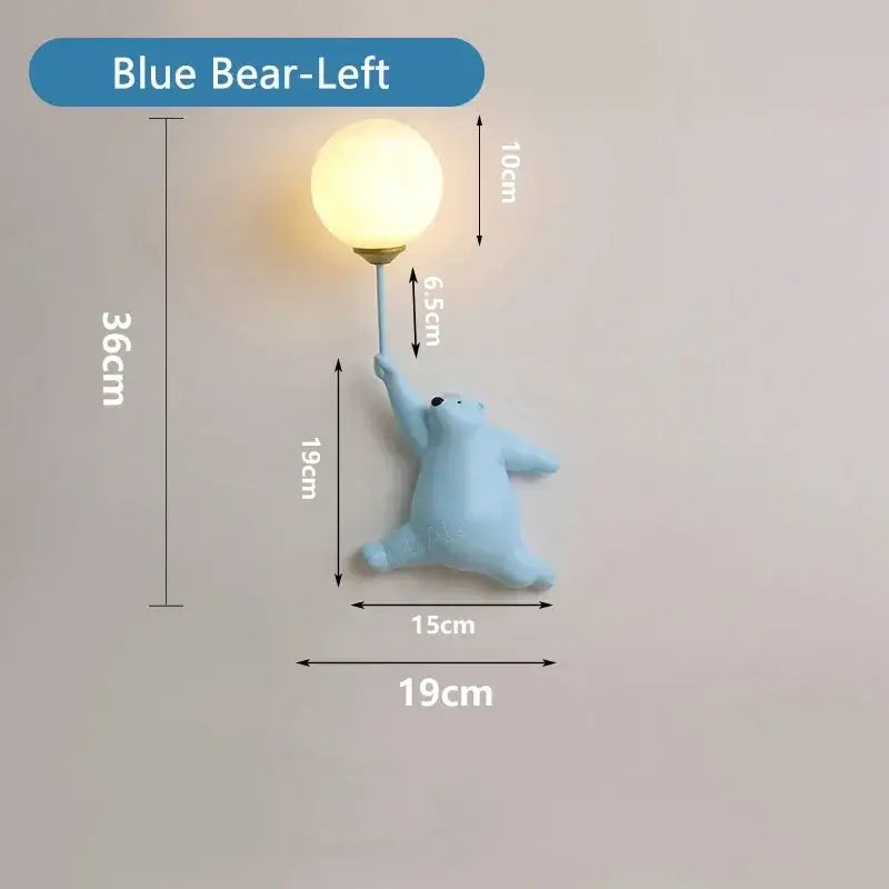 Pink Bear Wall Lamp