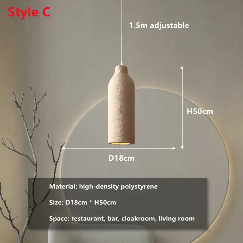 Beige Cement LED Chandelier