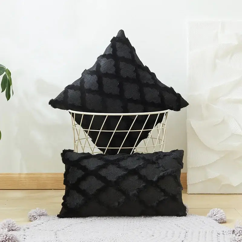 Beige Diamond Cushion Cover