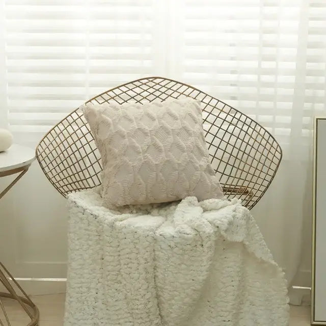 Beige Diamond Cushion Cover
