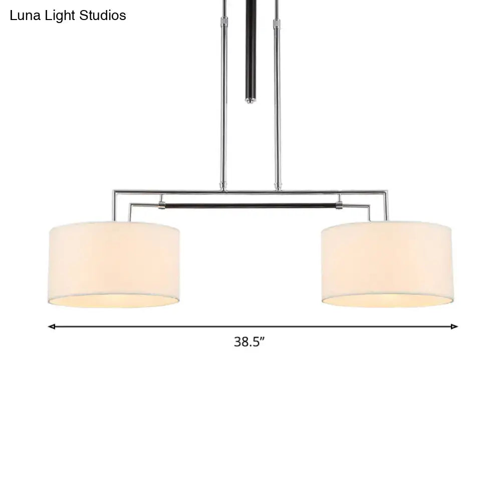 Beige Drum Pendant Light