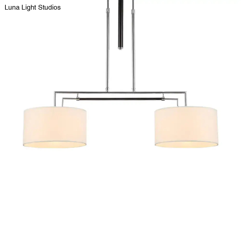Beige Drum Pendant Light