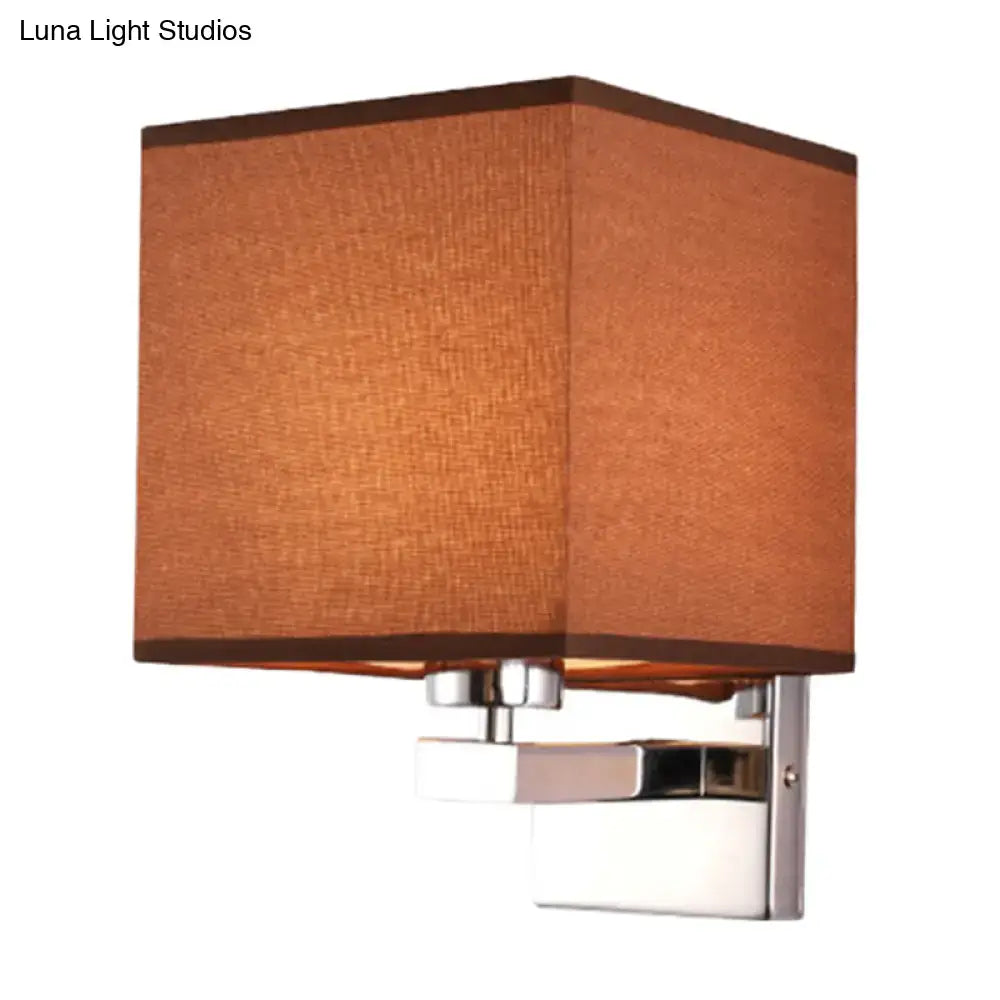 Beige Fabric Shade Sconce