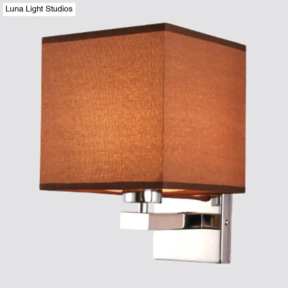 Beige Fabric Shade Sconce