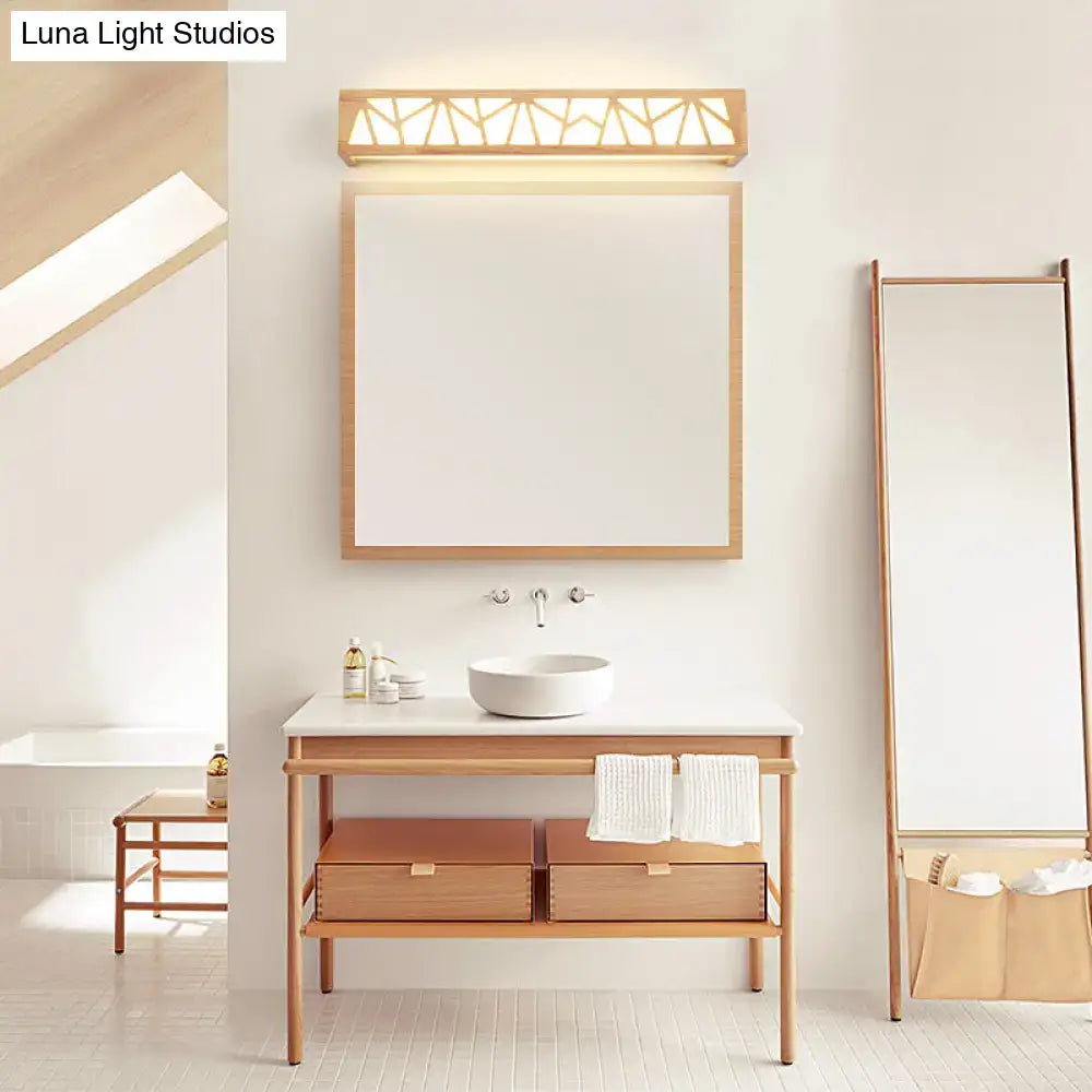 Wooden Geometric Wall Lamp