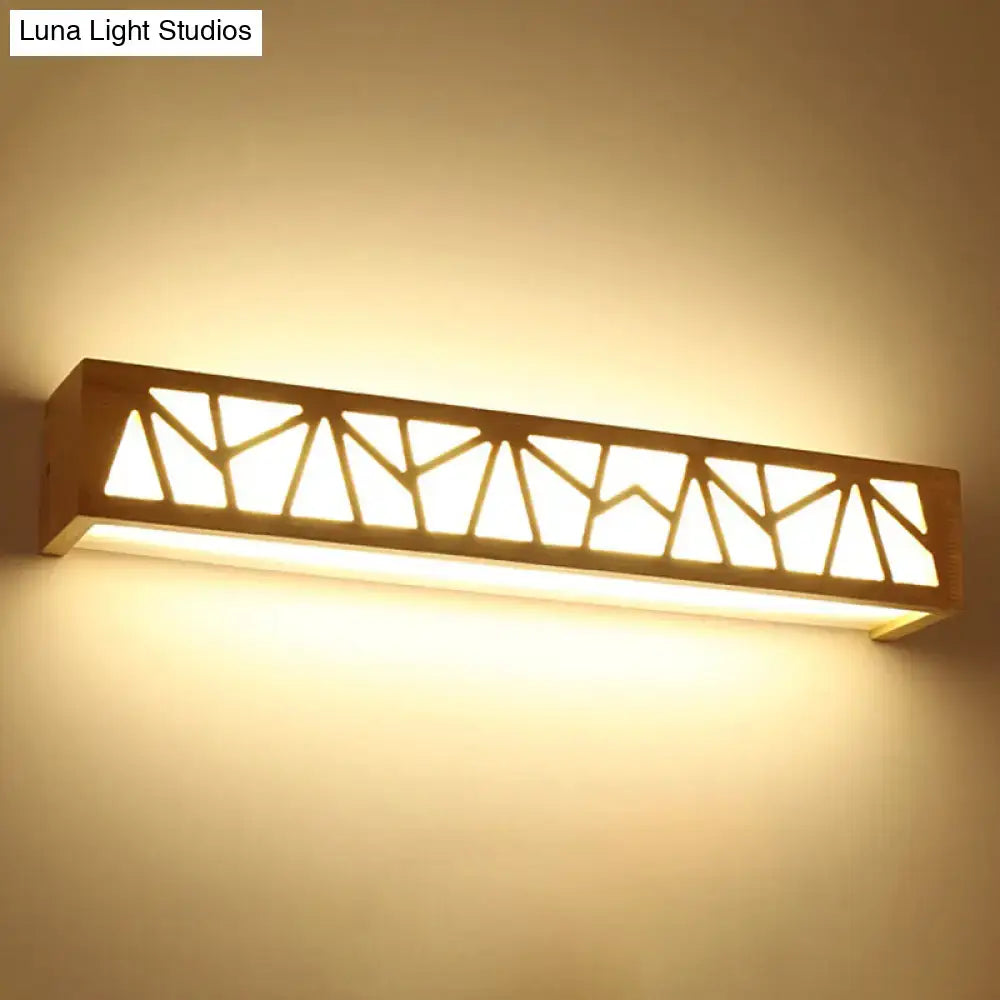 Wooden Geometric Wall Lamp
