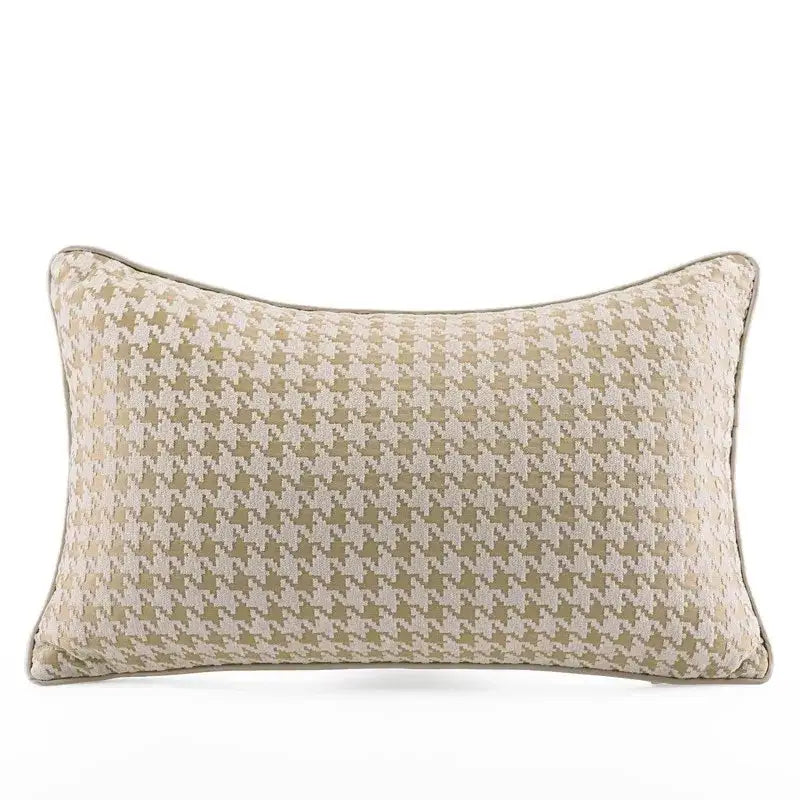 Gold Houndstooth Pillow