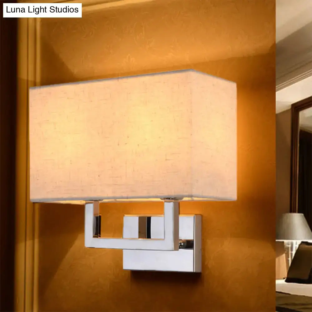 Beige Rectangular Wall Sconce
