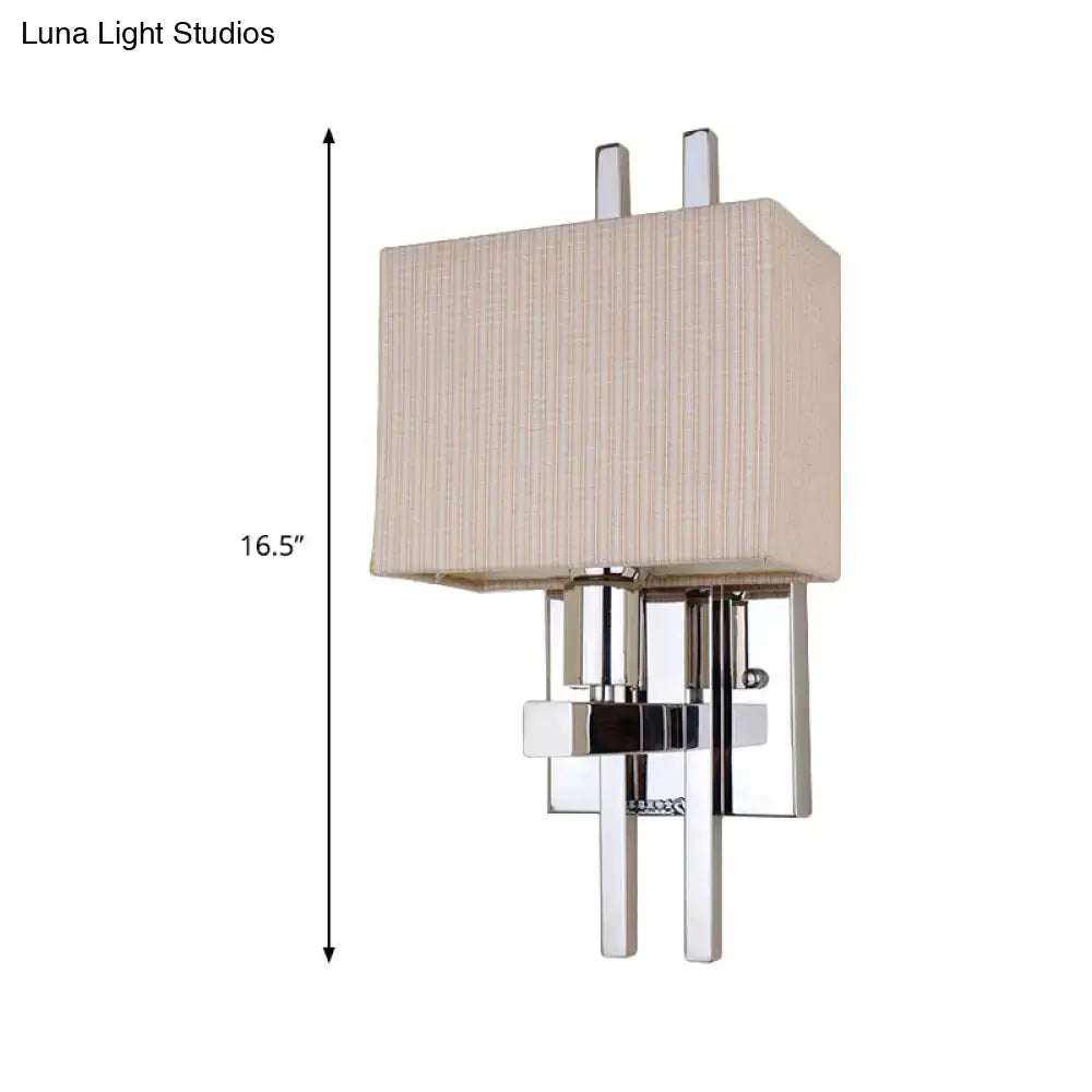 Beige Ribbed Wall Sconce