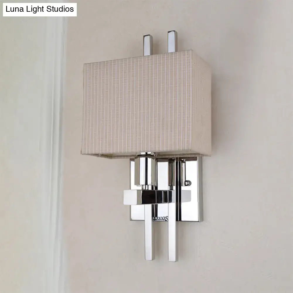 Beige Ribbed Wall Sconce