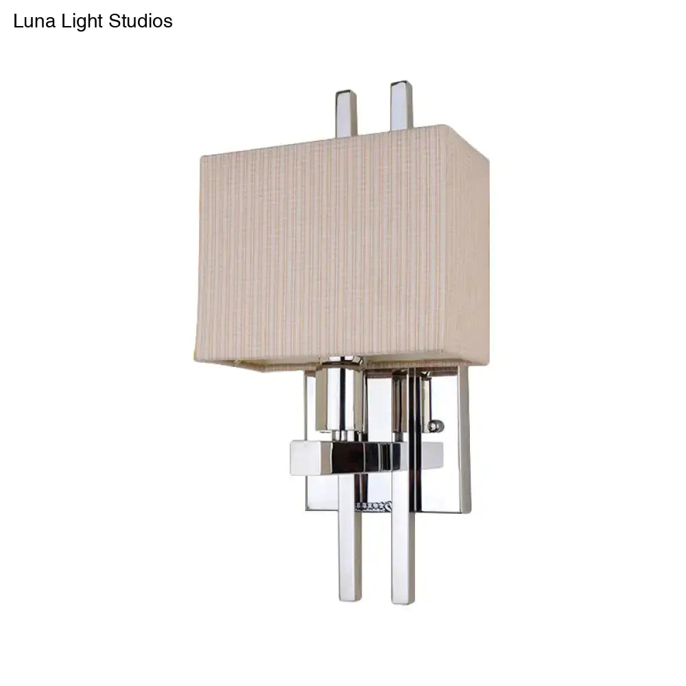 Beige Ribbed Wall Sconce