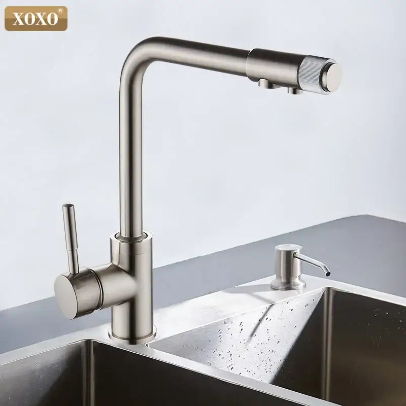 Beige Speckled Kitchen Faucet