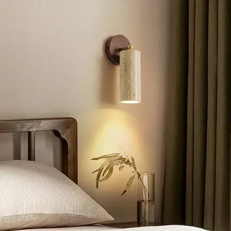 Beige Stone Bronze Sconce