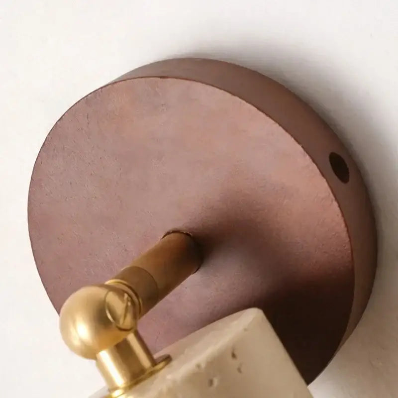 Beige Stone Bronze Sconce
