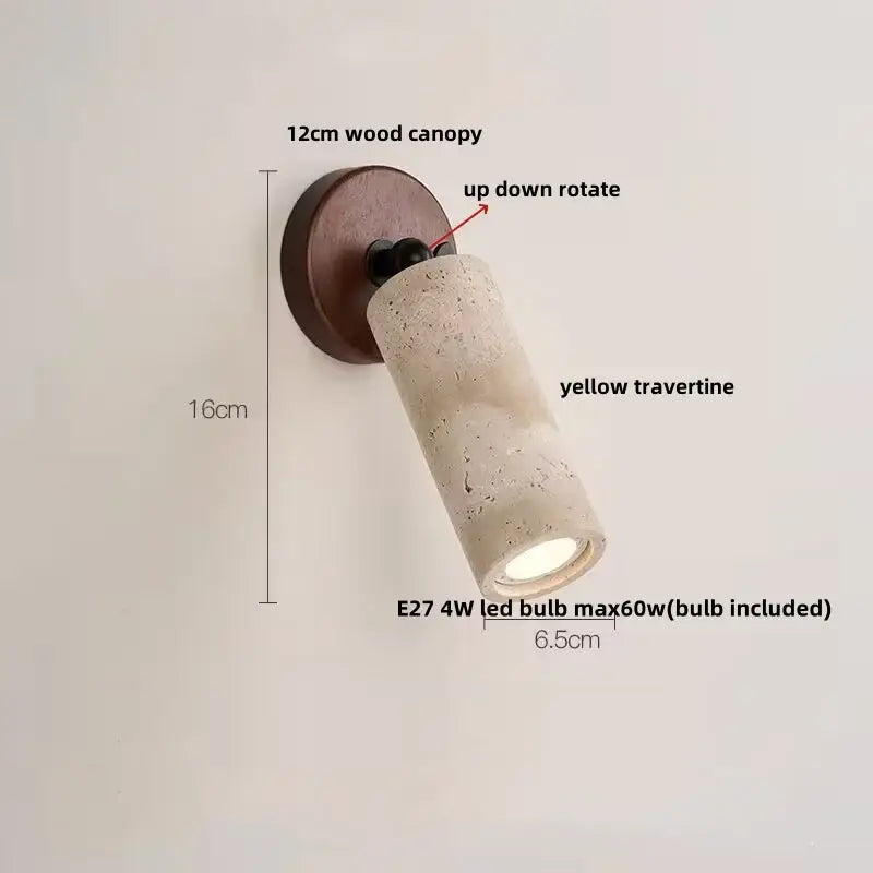 Beige Stone Bronze Sconce