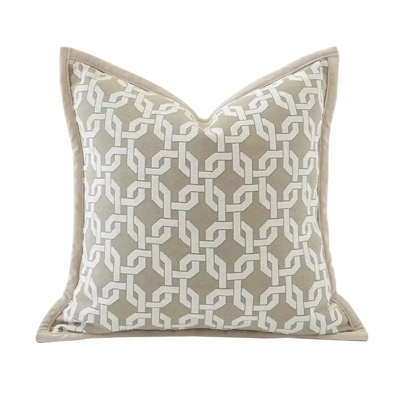 Beige Cat Jacquard Cushion