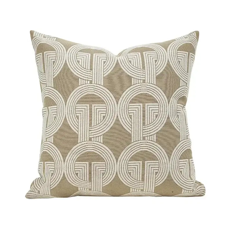 Beige Cat Jacquard Cushion