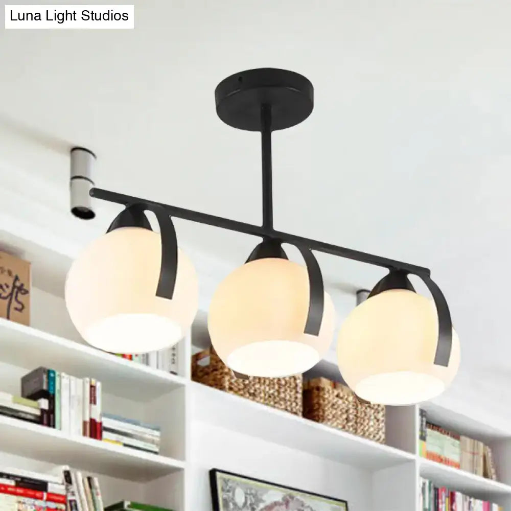 Black Globe Kitchen Chandelier