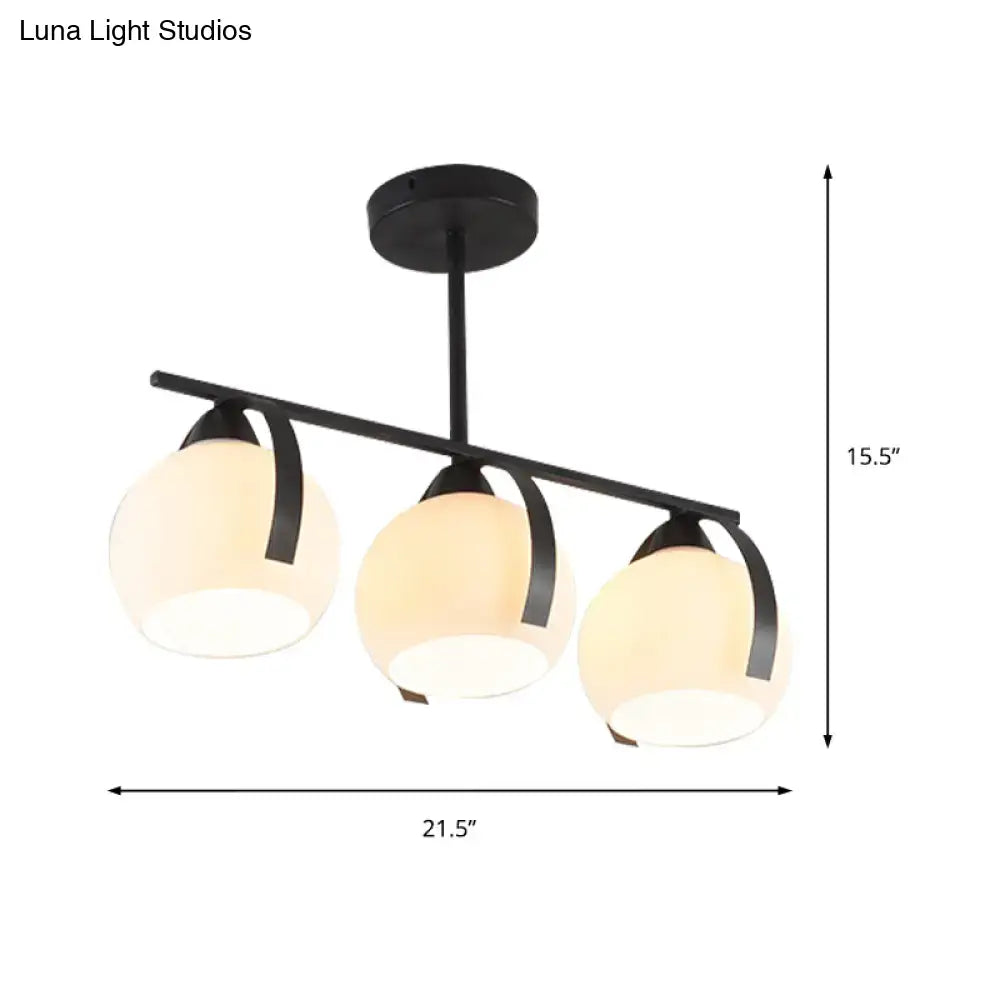 Black Globe Kitchen Chandelier