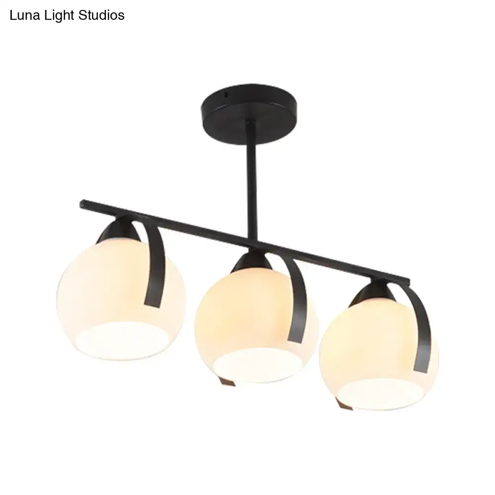 Black Globe Kitchen Chandelier
