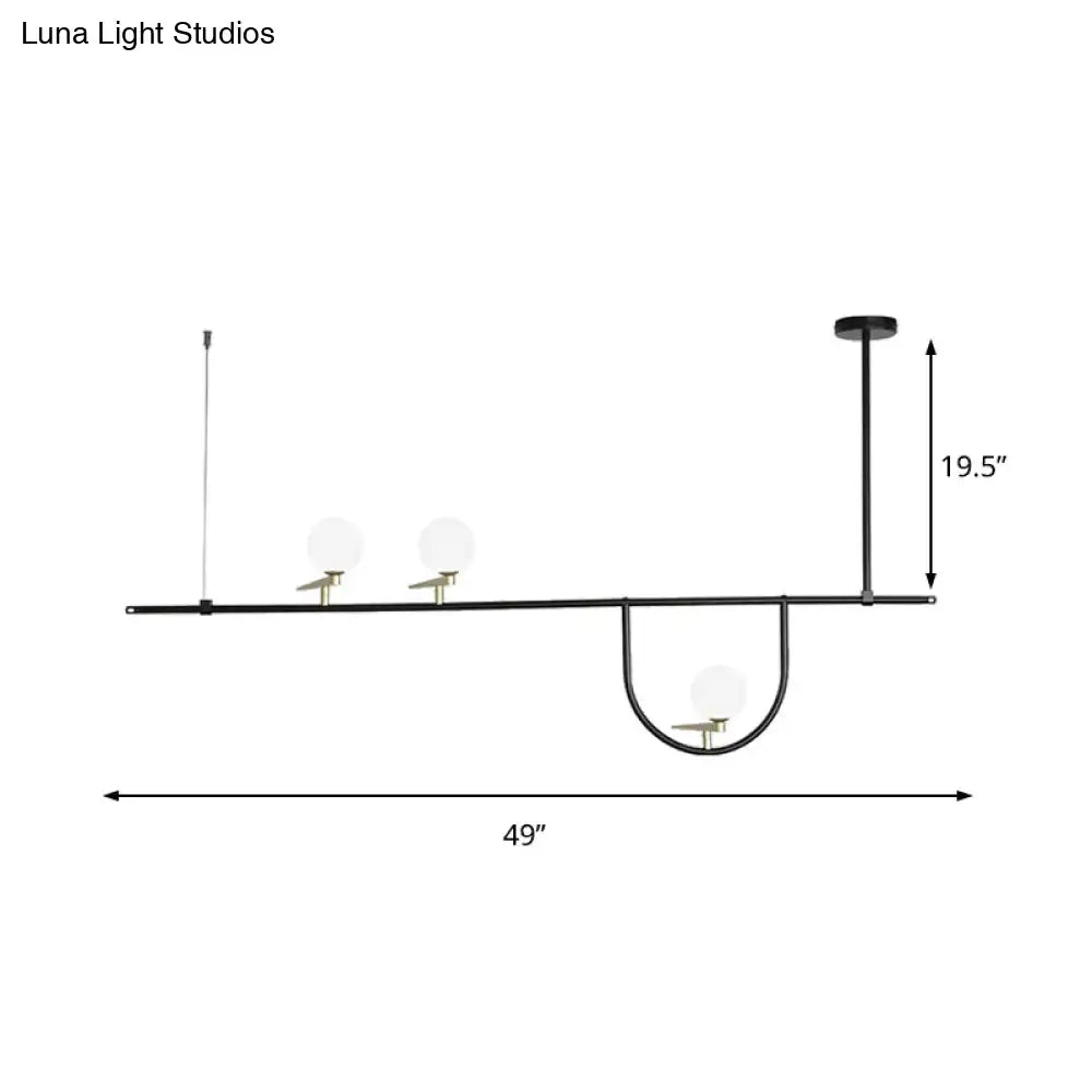 Black Linear Island Light