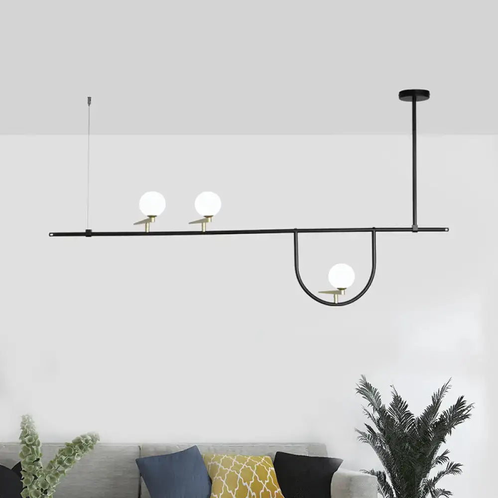 Black Linear Island Light