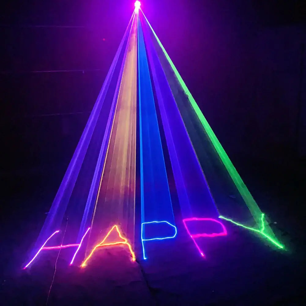 Black 3D Laser Beam