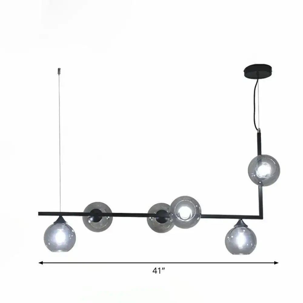 Black Globe Ceiling Light