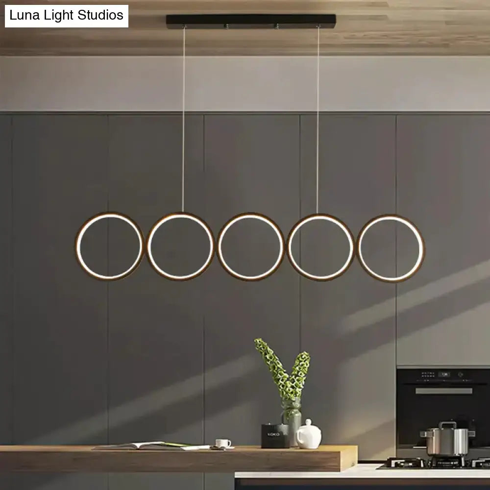 Black Ring LED Pendant