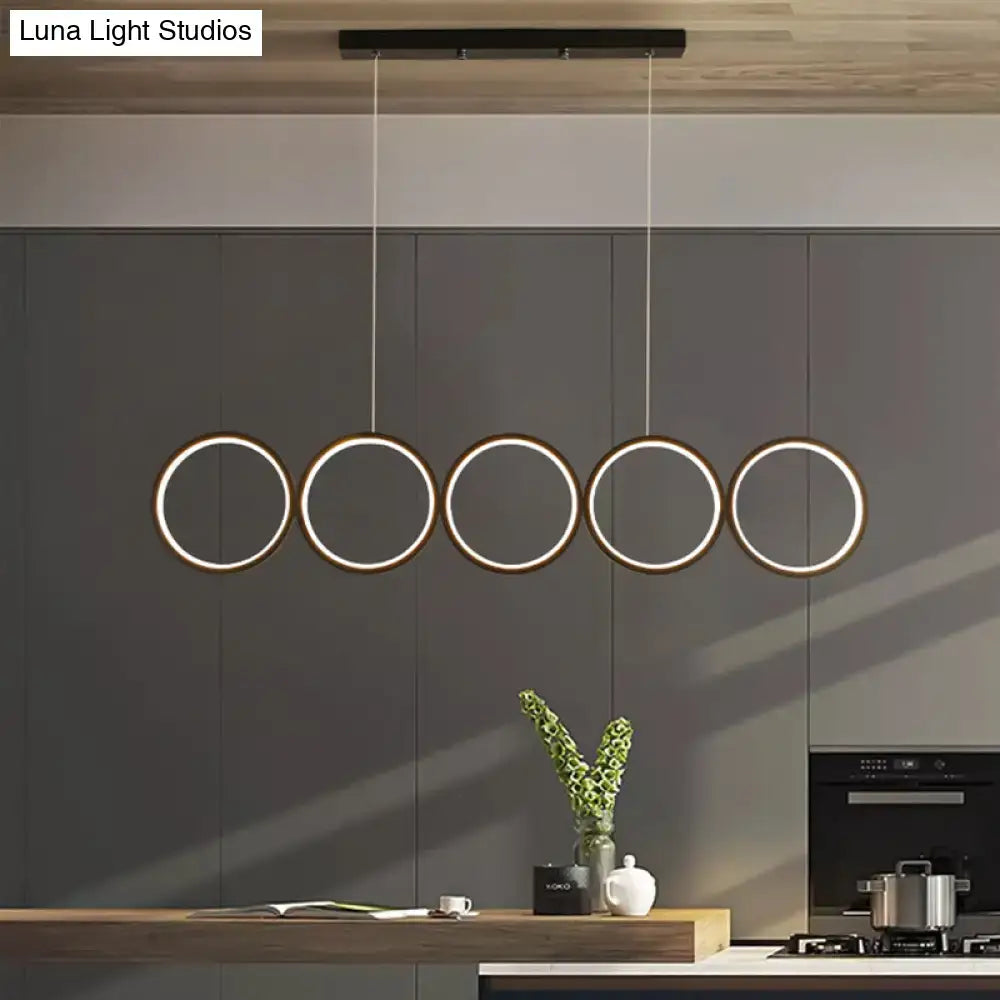 Black Ring LED Pendant