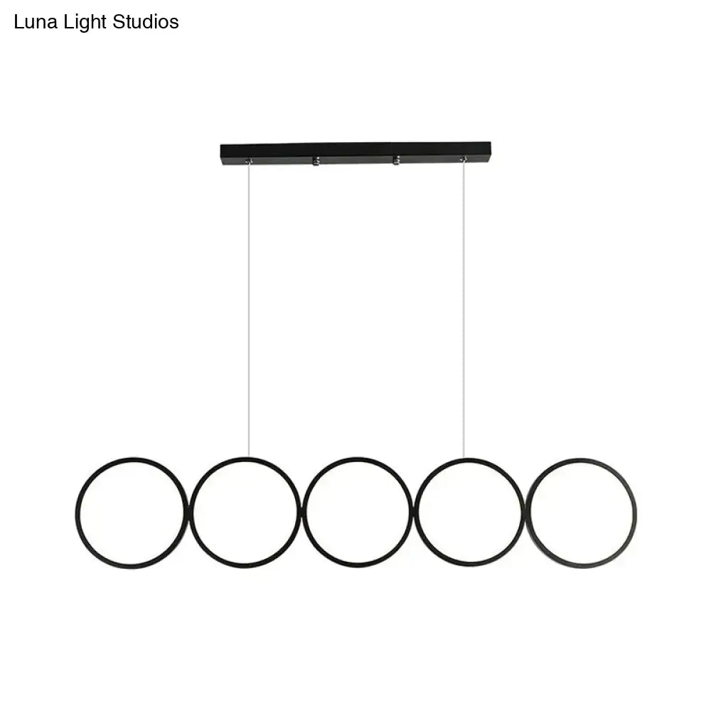 Black Ring LED Pendant