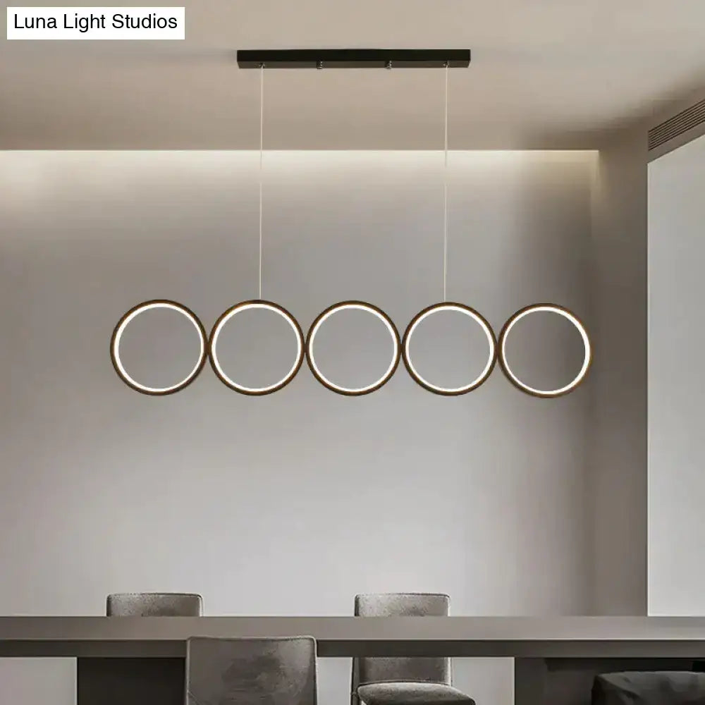 Black Ring LED Pendant