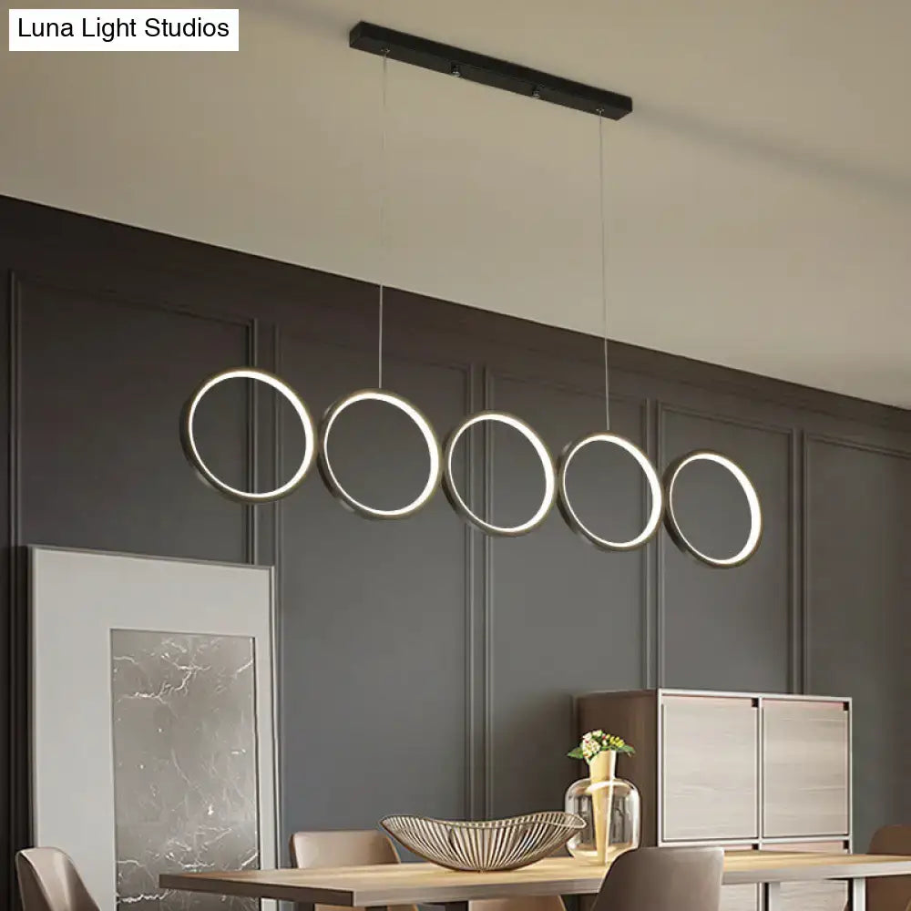 Black Ring LED Pendant