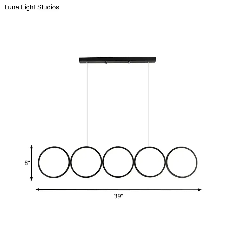 Black Ring LED Pendant