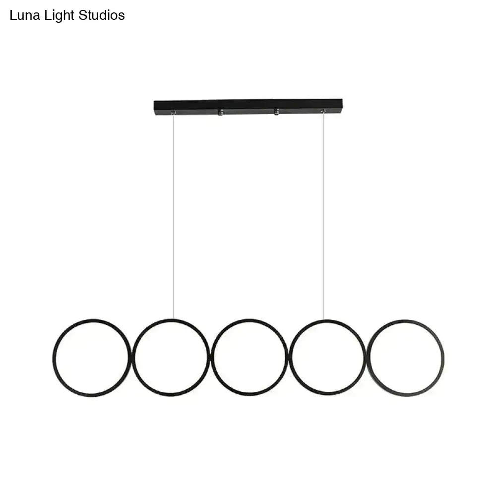 Black Ring LED Pendant