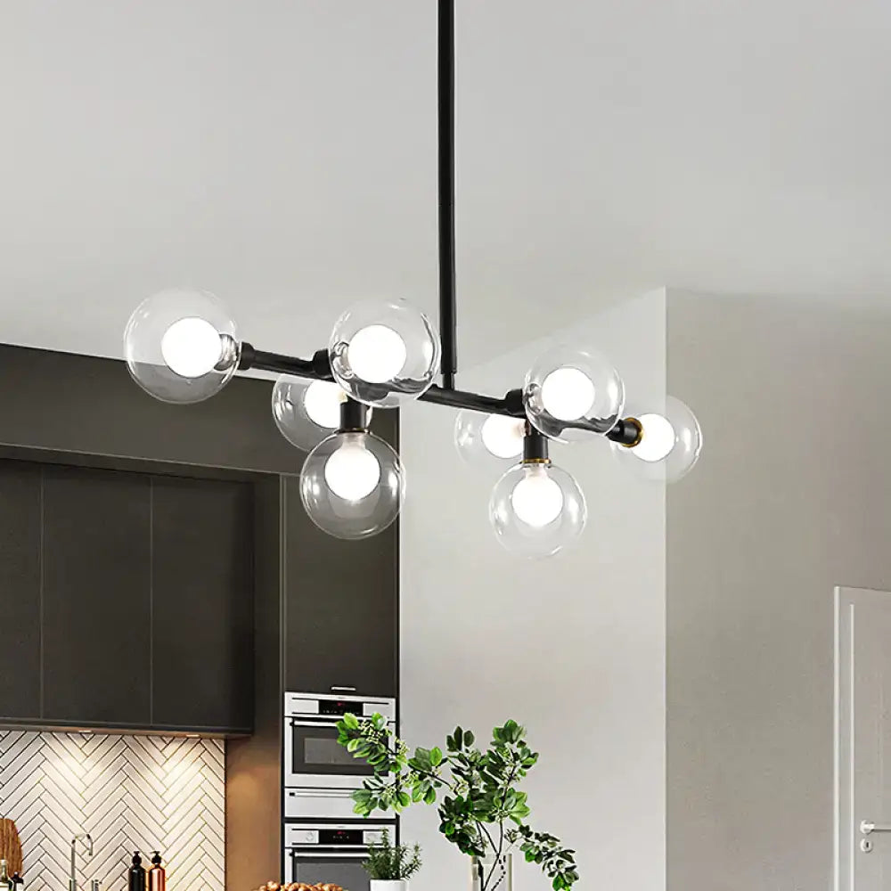 Black Glass Kitchen Chandelier