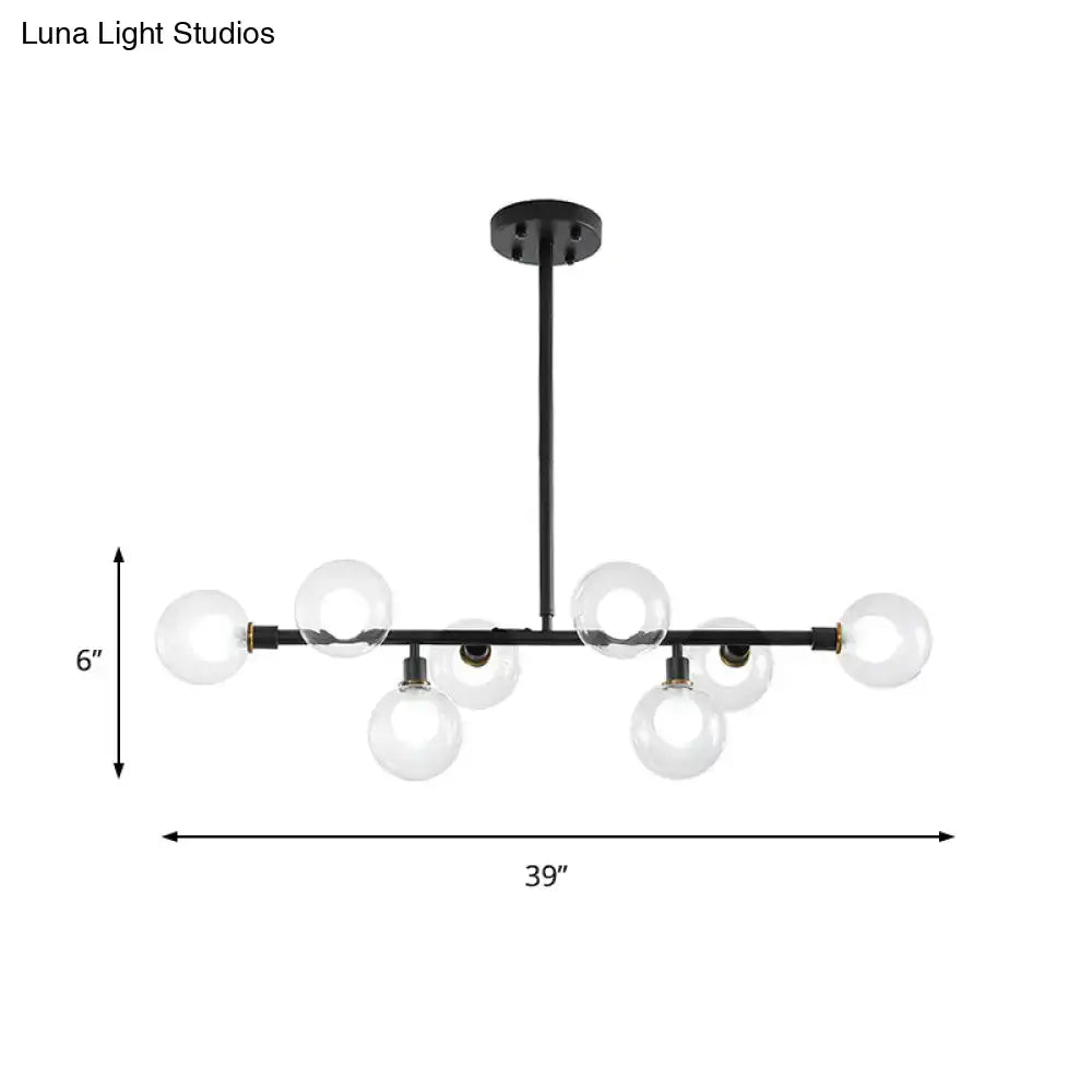 Black Glass Kitchen Chandelier