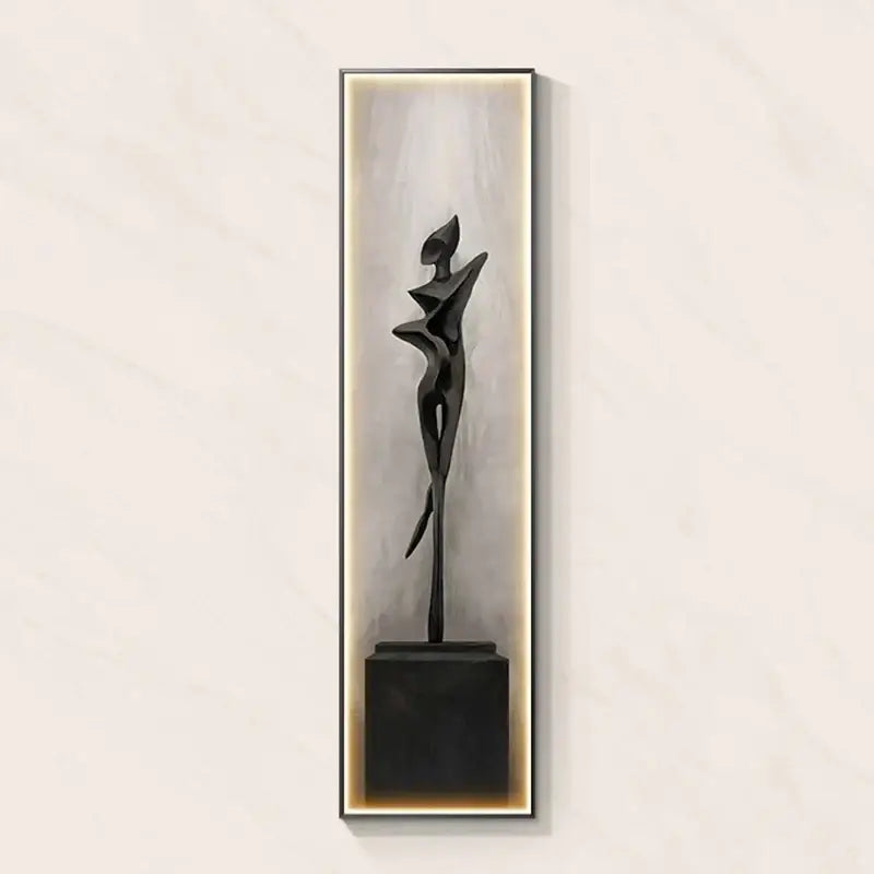 Black Abstract LED Lamp