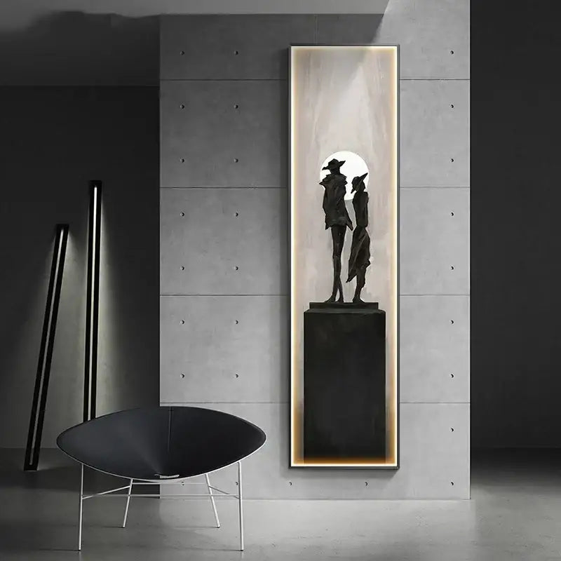 Black Abstract LED Lamp